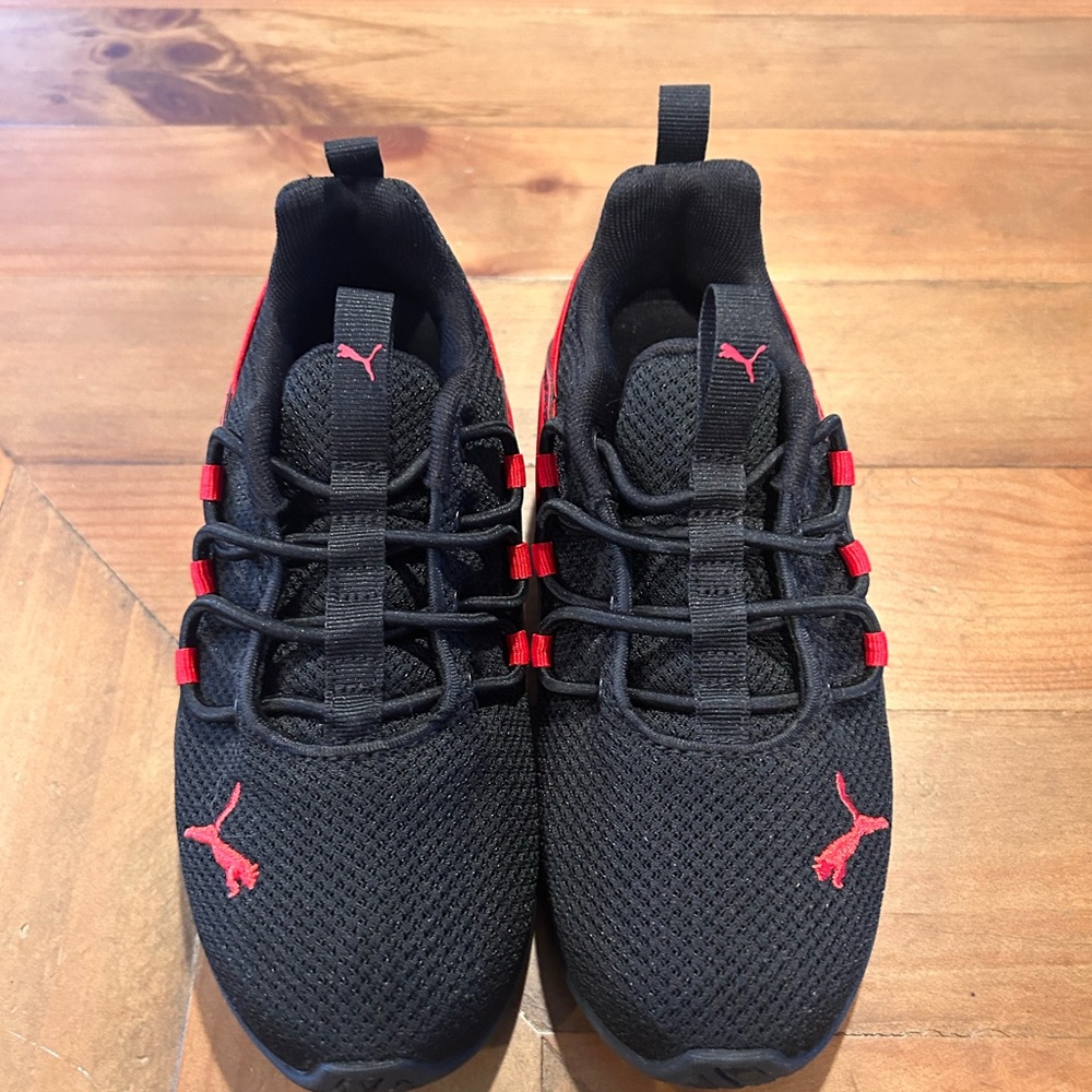 Puma Kids Black and Red Shoes